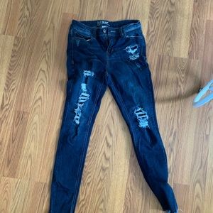 Skinny ripped jeans